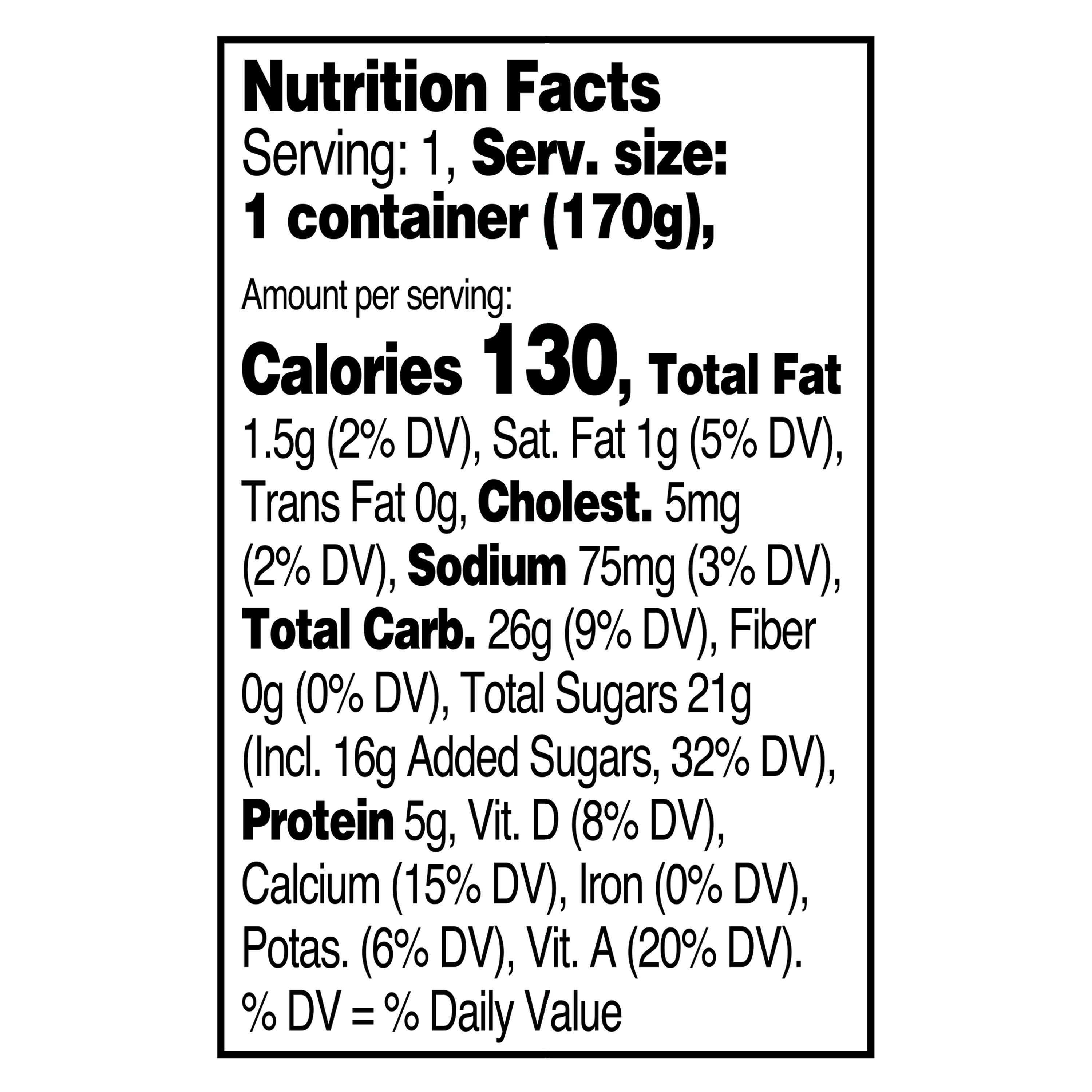 Great Value Original Peach Lowfat Yogurt, 6 oz, 4 Count thumbnail 3