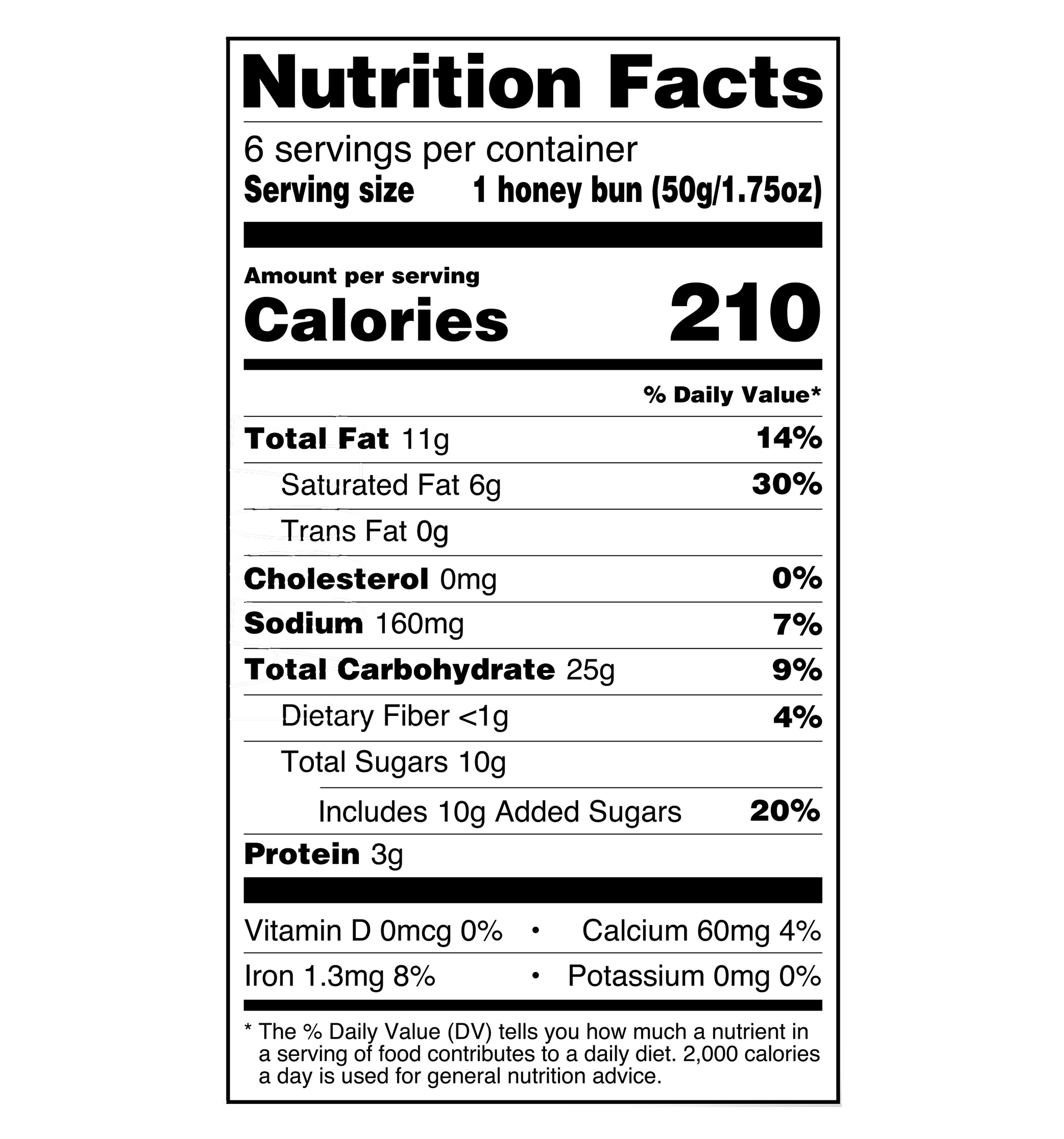 Great Value Glazed Honey Buns, 10.5 oz, 6 Count thumbnail 4