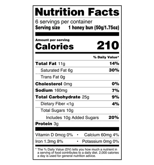 Great Value Glazed Honey Buns, 10.5 oz, 6 Count thumbnail 4