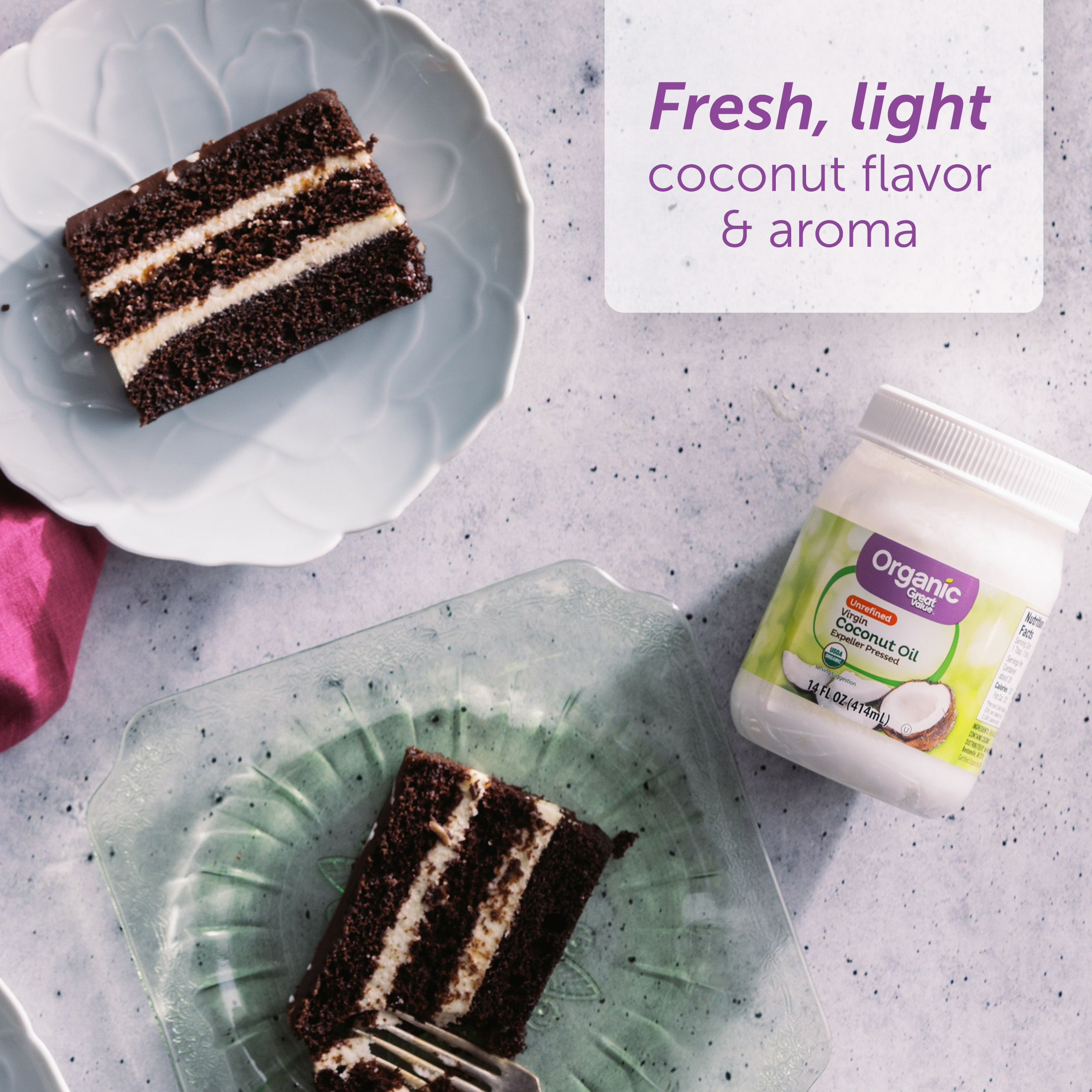 Great Value Organic Unrefined Virgin Coconut Oil, 14 fl oz thumbnail 3