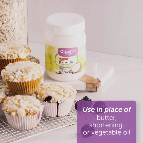 Great Value Organic Unrefined Virgin Coconut Oil, 14 fl oz thumbnail 4