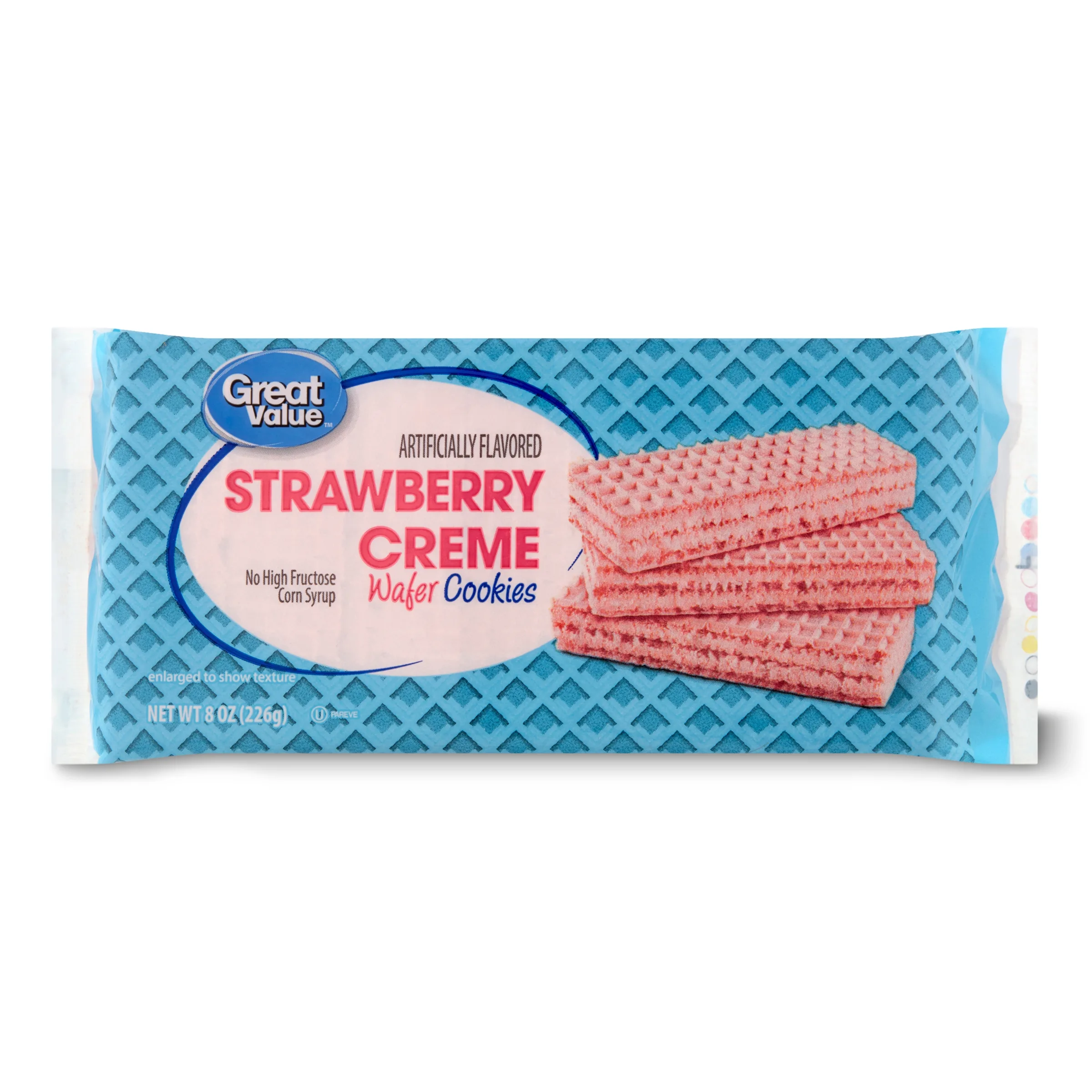 Great Value Strawberry Flavor Wafer Cookies, 8oz