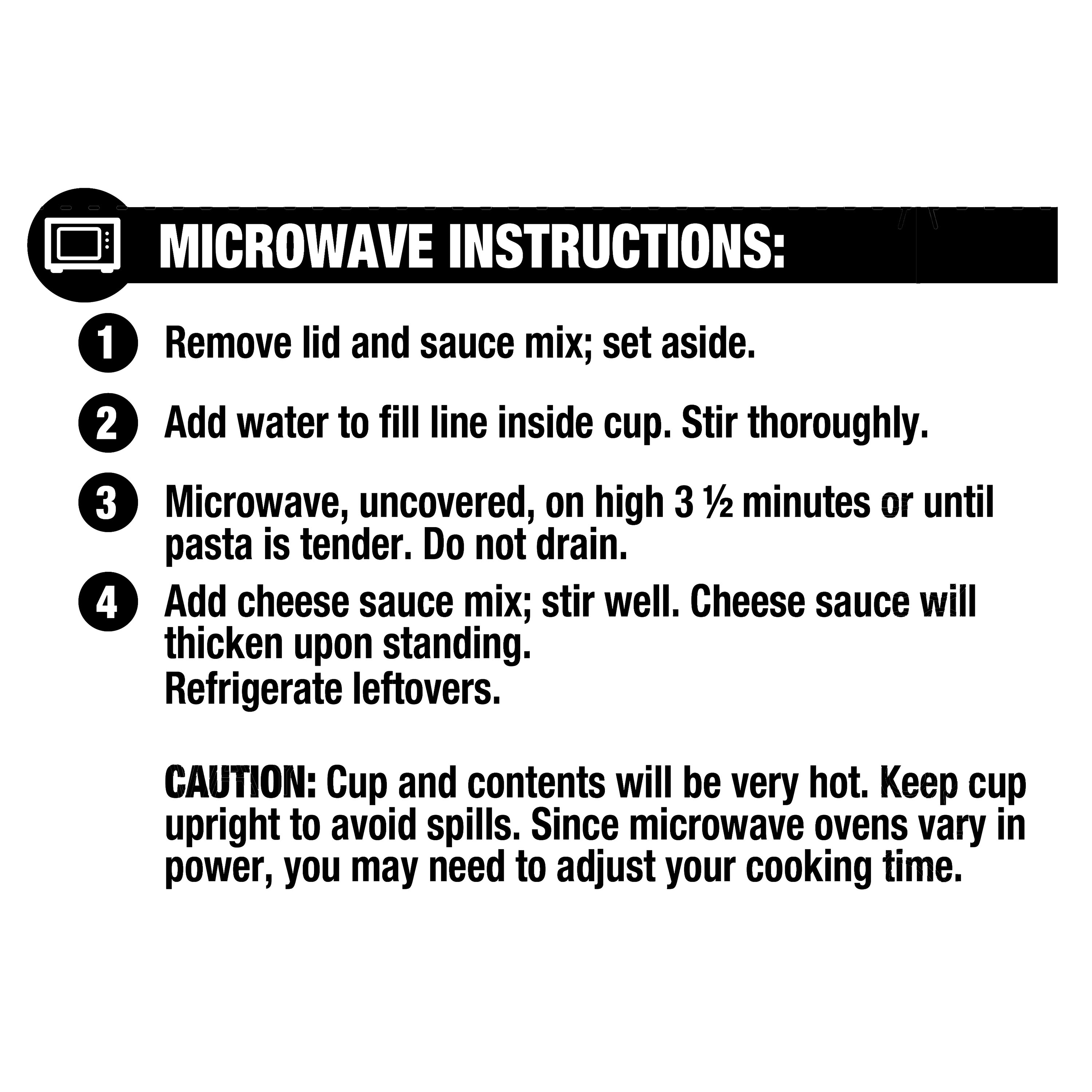 Great Value Premium Shells & Cheese Microwavable Cups, Original, 2.39 oz, 4 Count (Shelf Stable) thumbnail 3