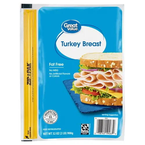 Great Value, Smoked Turkey Breast, 32 oz, Deli - Sliced