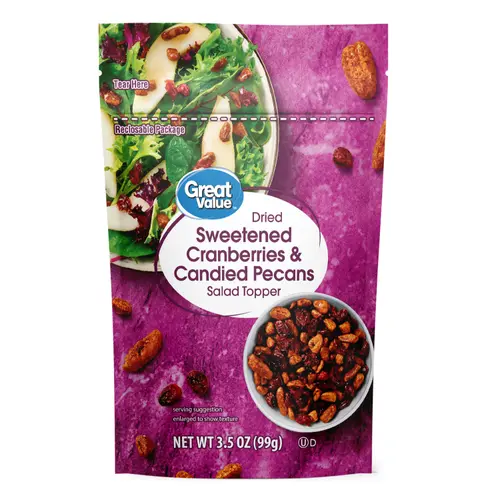 Great Value Dried Cranberries & Candied Pecans, 3.5 oz