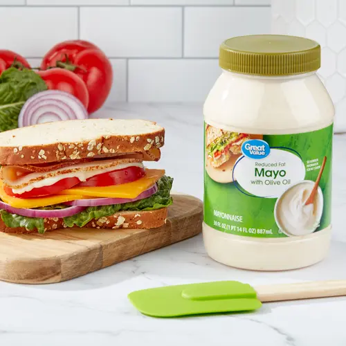 Great Value Reduced Fat Mayonnaise with Olive Oil, 30 fl oz thumbnail 2