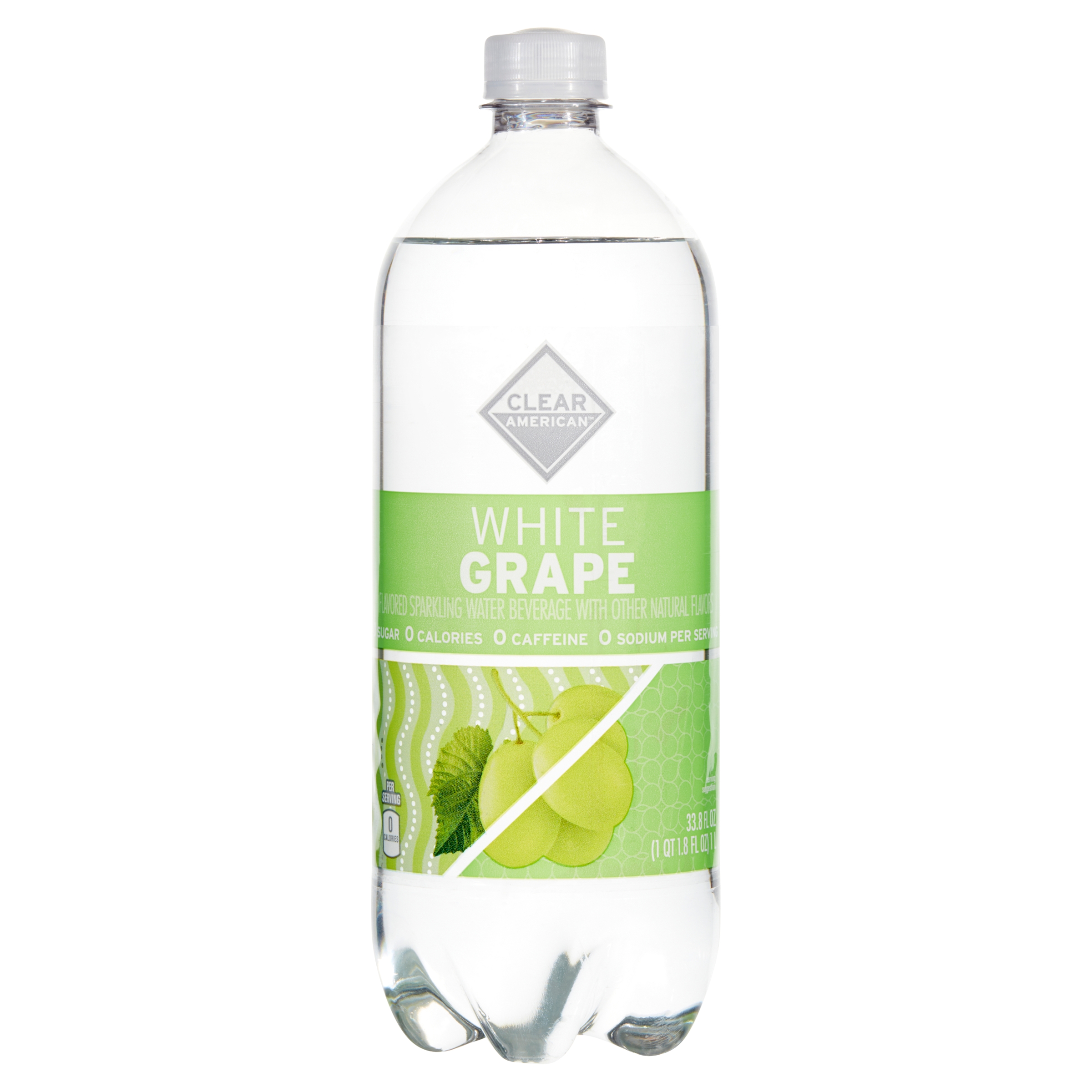 Clear American Sparkling Water, White Grape, 33.8 fl oz