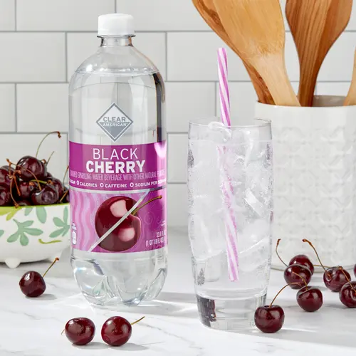 Clear American Black Cherry Sparkling Water, 1 Liter thumbnail 2