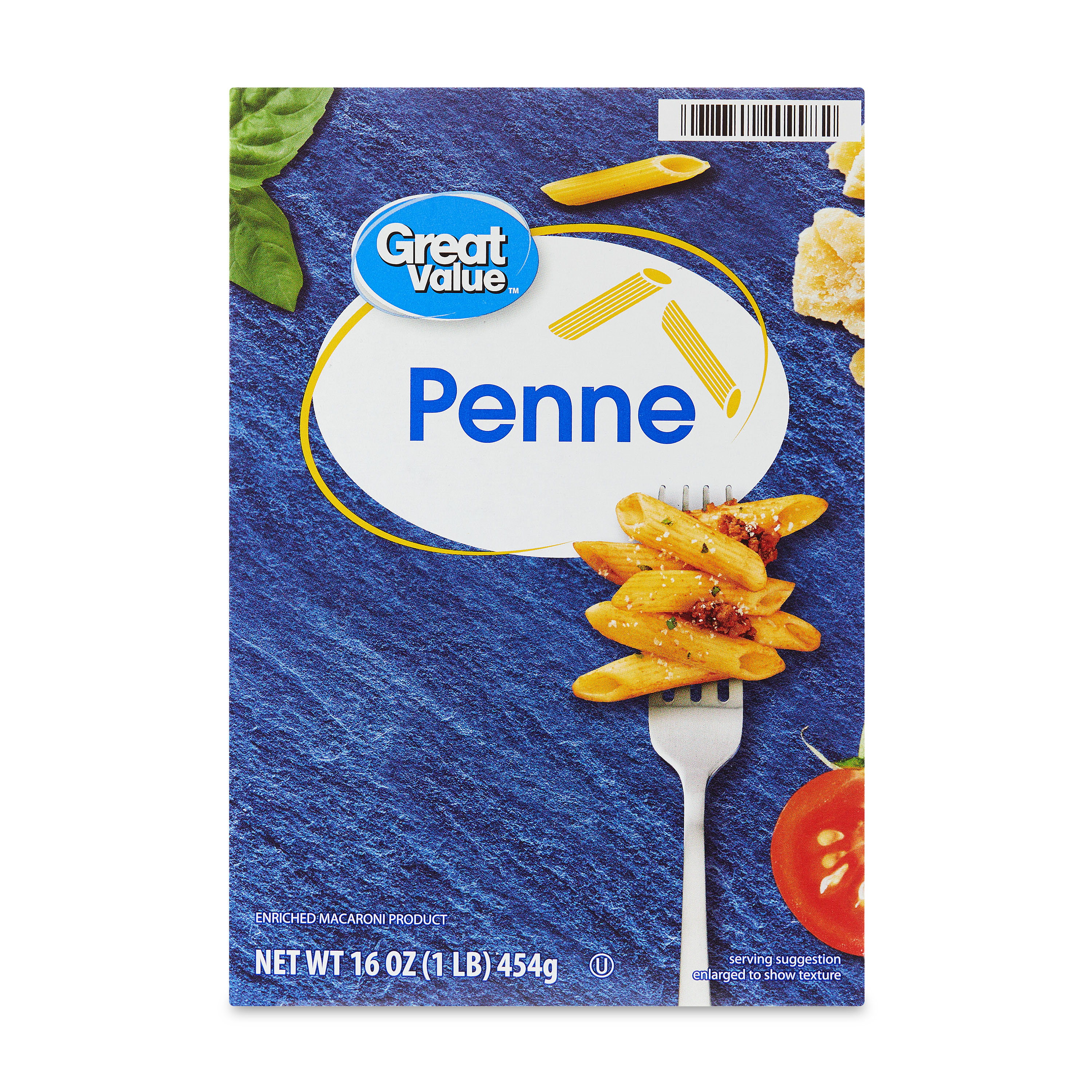 Great Value Penne Pasta, 16 oz Box, (Shelf Stable)