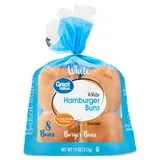 Great Value Hamburger Buns, 8 Count, 11 oz