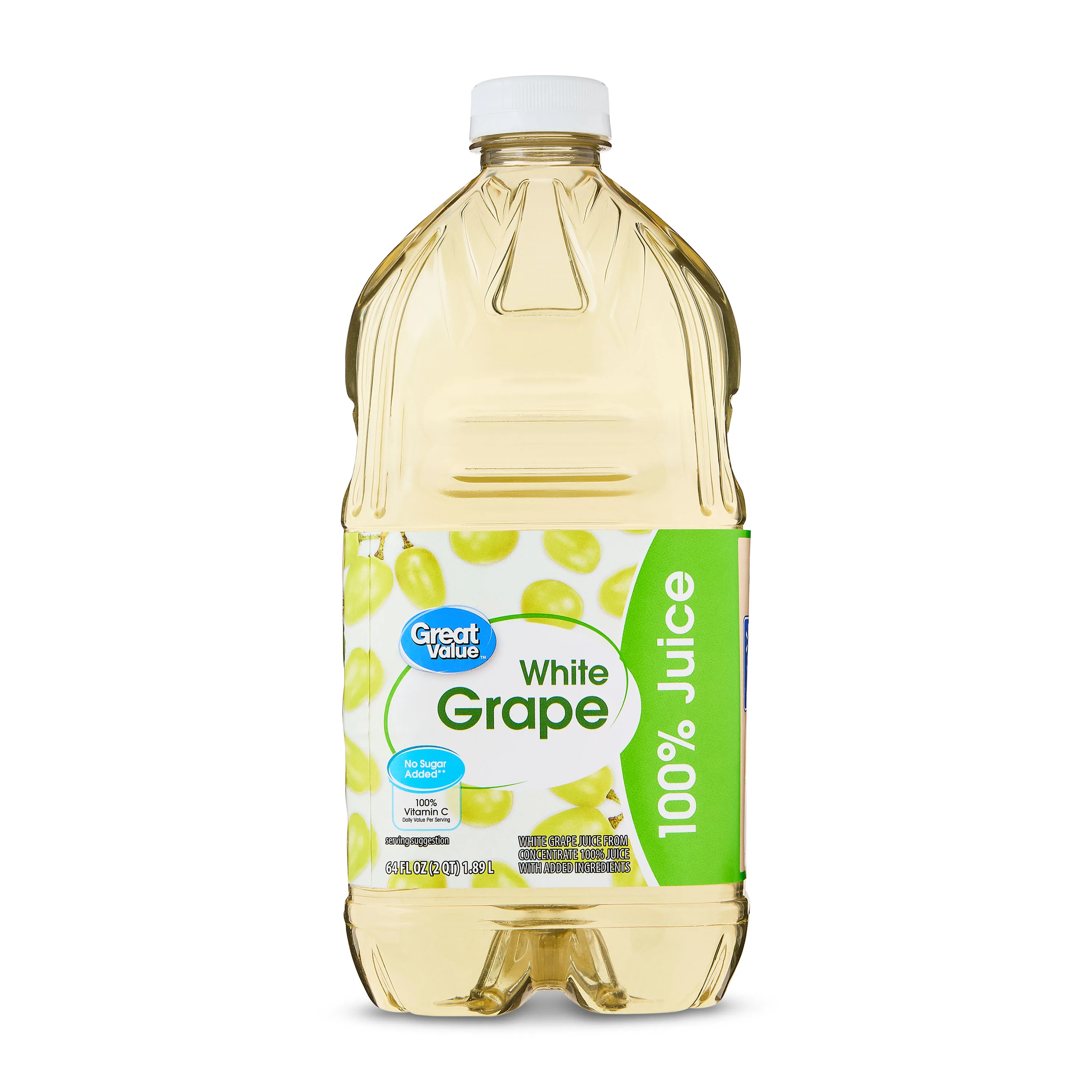 Great Value 100% White Grape Juice, 64 fl oz