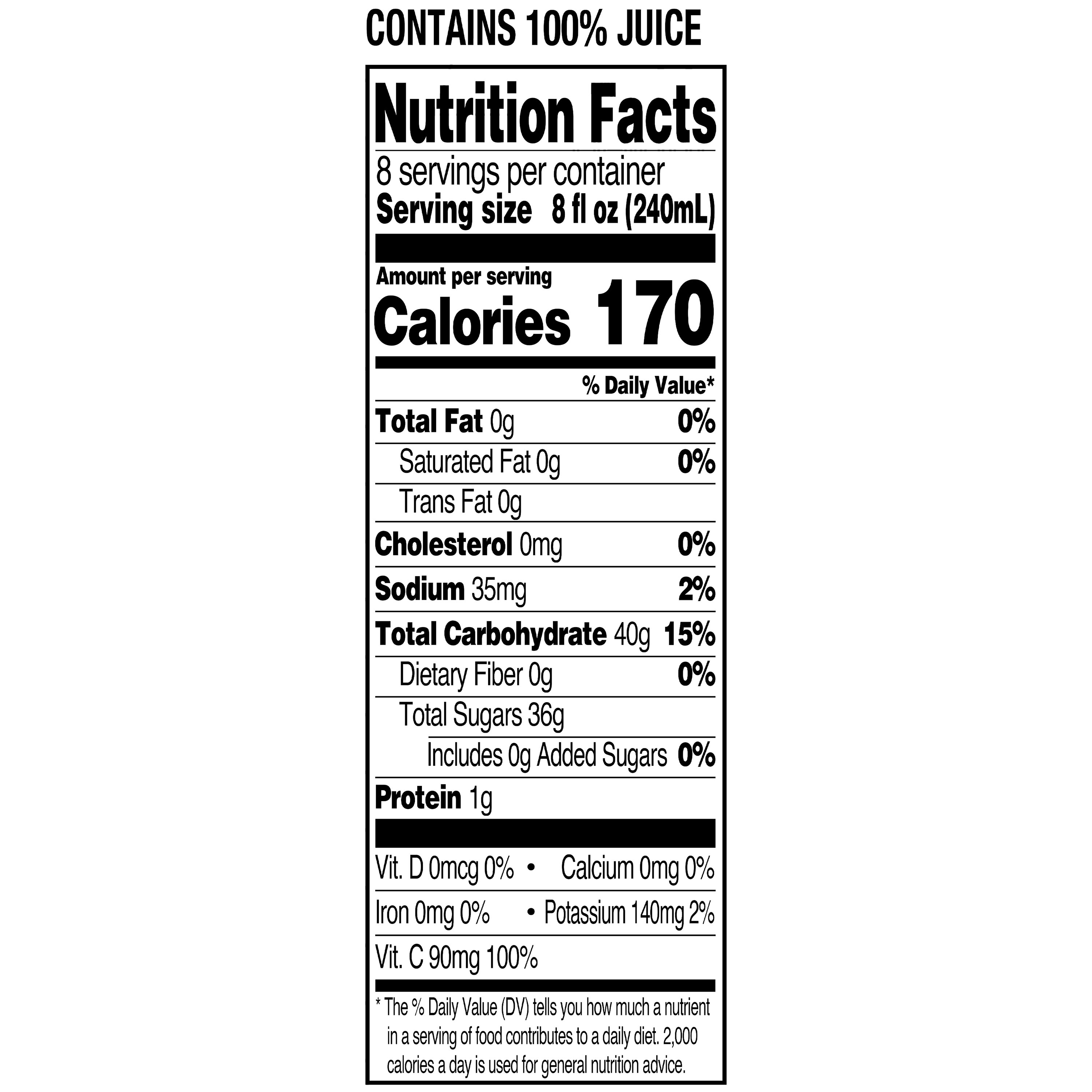 Great Value 100% White Grape Juice, 64 fl oz thumbnail 4