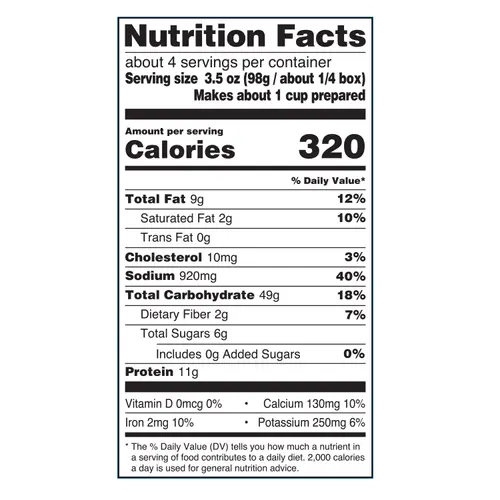 Great Value Deluxe Original Cheddar Macaroni & Cheese, 14 oz (Shelf Stable, Packaged Meal) thumbnail 4