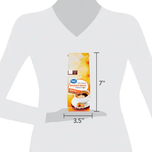 Great Value Breakfast Blend, 100% Arabica, Medium Roast, Ground Coffee, 12 oz thumbnail 2