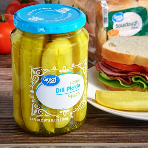Great Value Kosher Spears Dill Pickle Fresh Pack, 24 fl oz Jar thumbnail 2