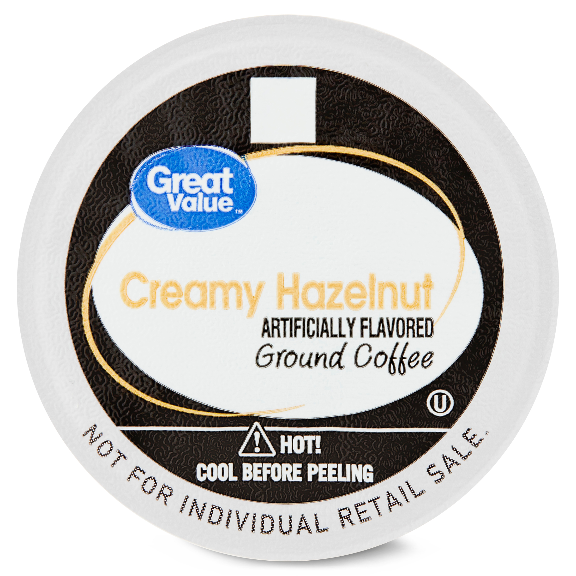 Great Value 100% Arabica Creamy Hazelnut Medium Roast Arabica Coffee Pods, 12 Ct thumbnail 3