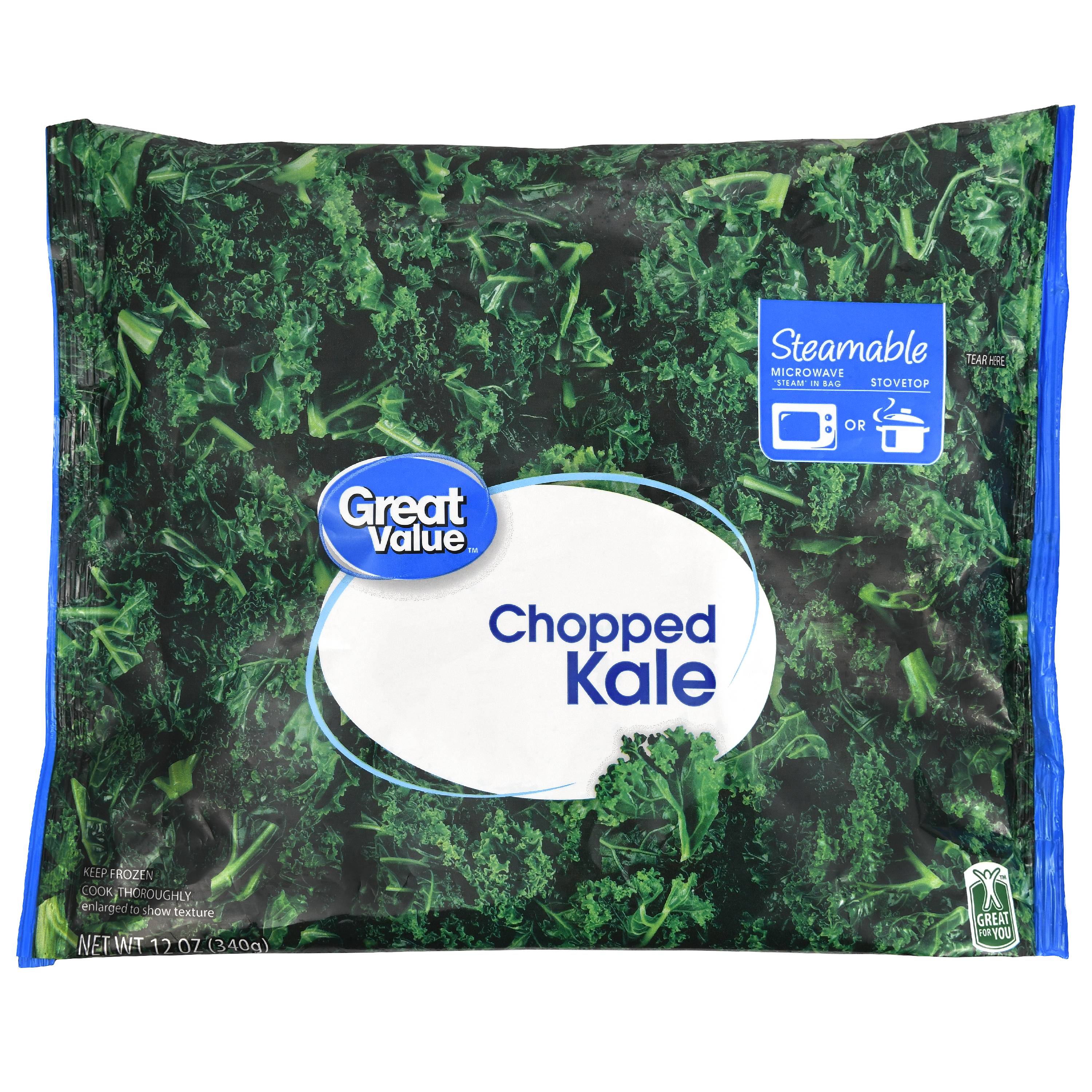 Great Value Steamable Chopped Kale, Frozen, 12 oz