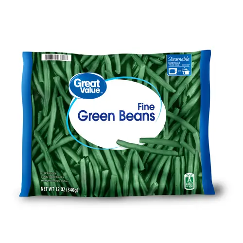 Great Value Steamable Fine Green Beans, Frozen, 12 oz
