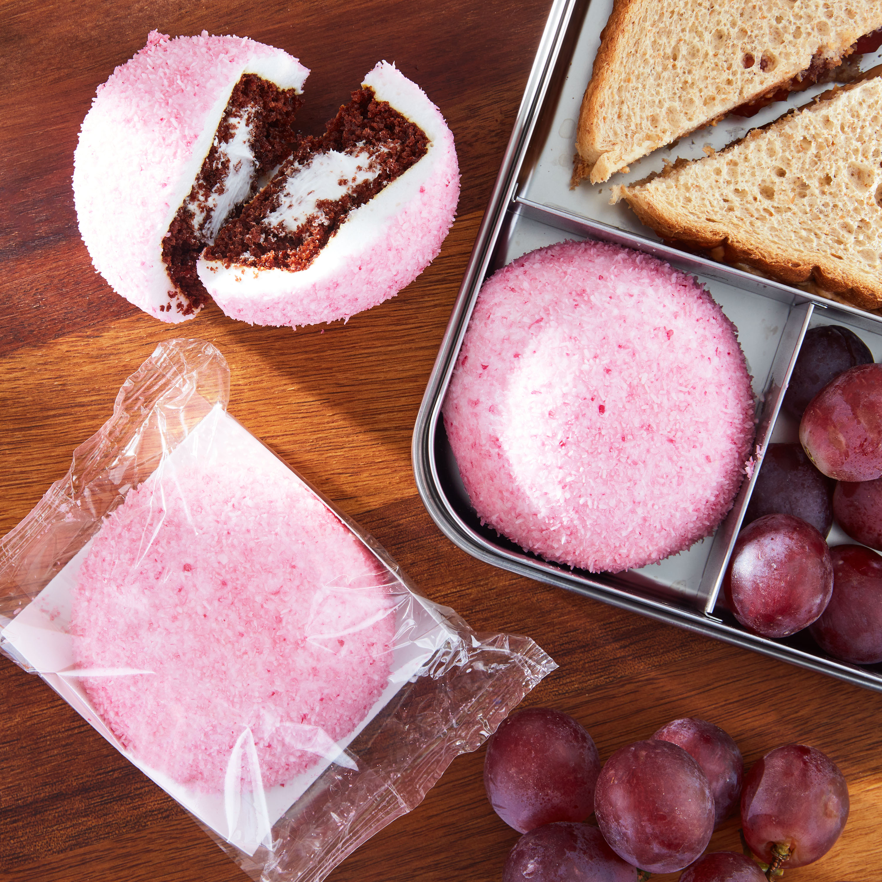 Great Value Pink Snowballs Snack Cakes, 25.2 oz, 12 Count thumbnail 2