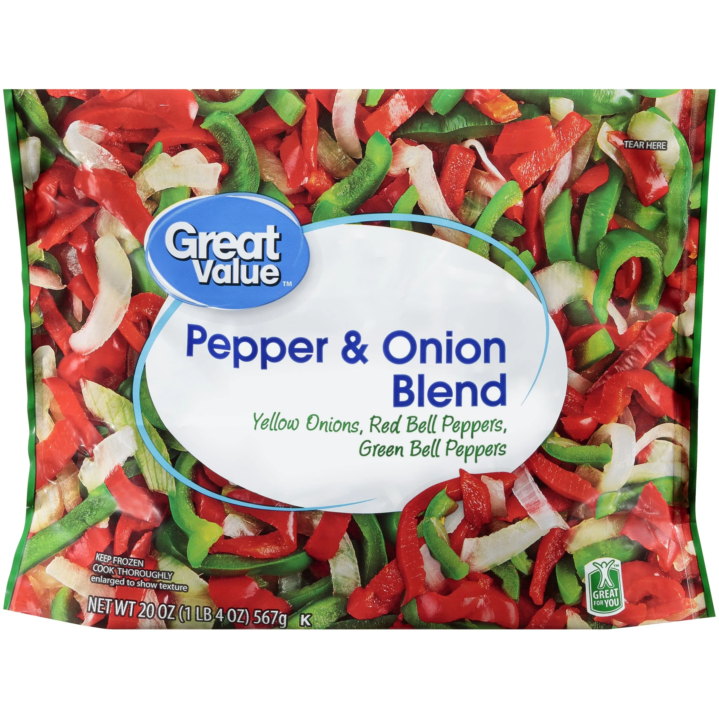 Great Value Frozen 20 oz Pepper & Onion Blend 20 oz