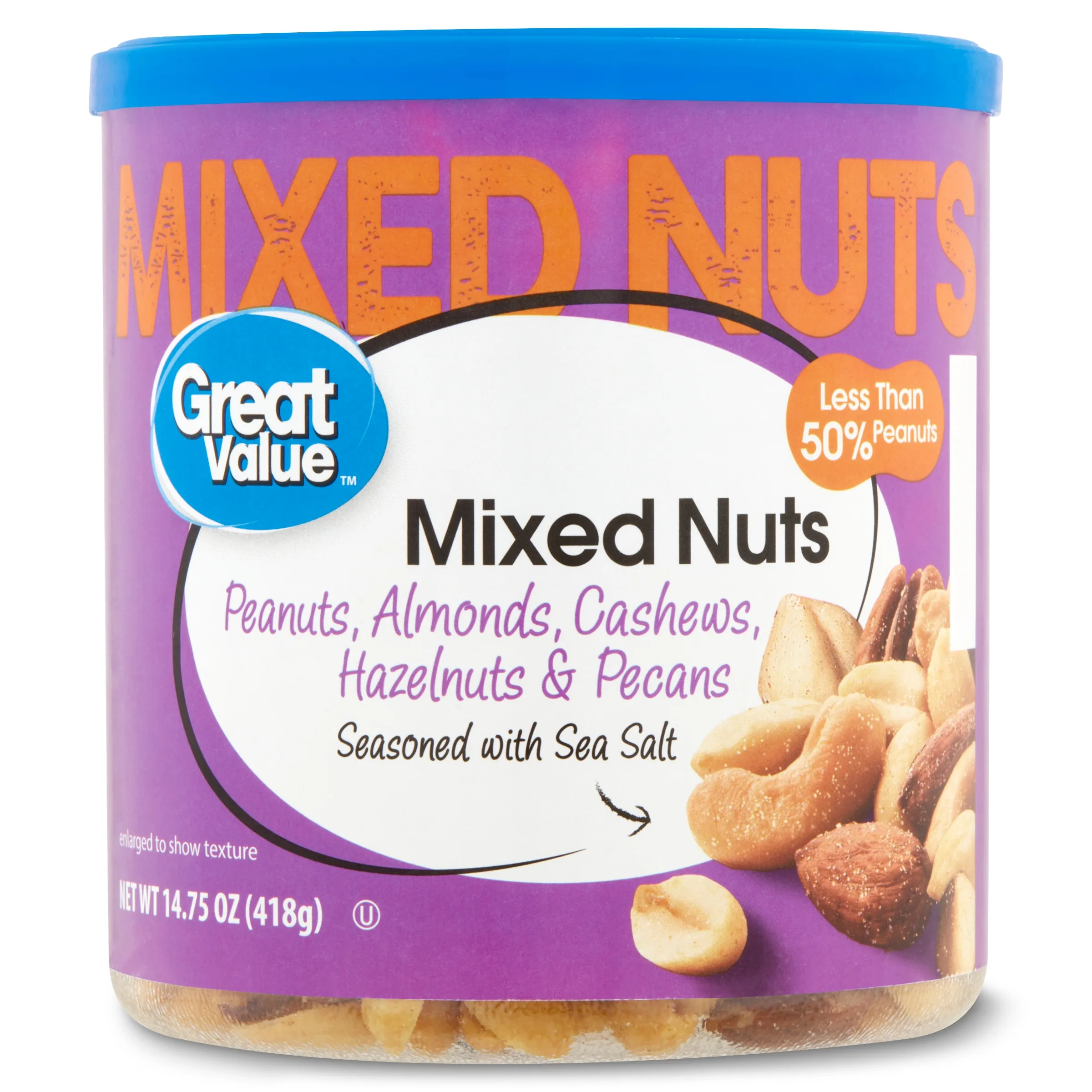 Great Value Roasted & Salted Mixed Nuts, 14.75 oz