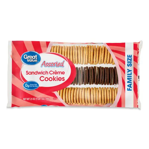 Great Value Assorted Flavor Sandwich Cookies, 25 oz