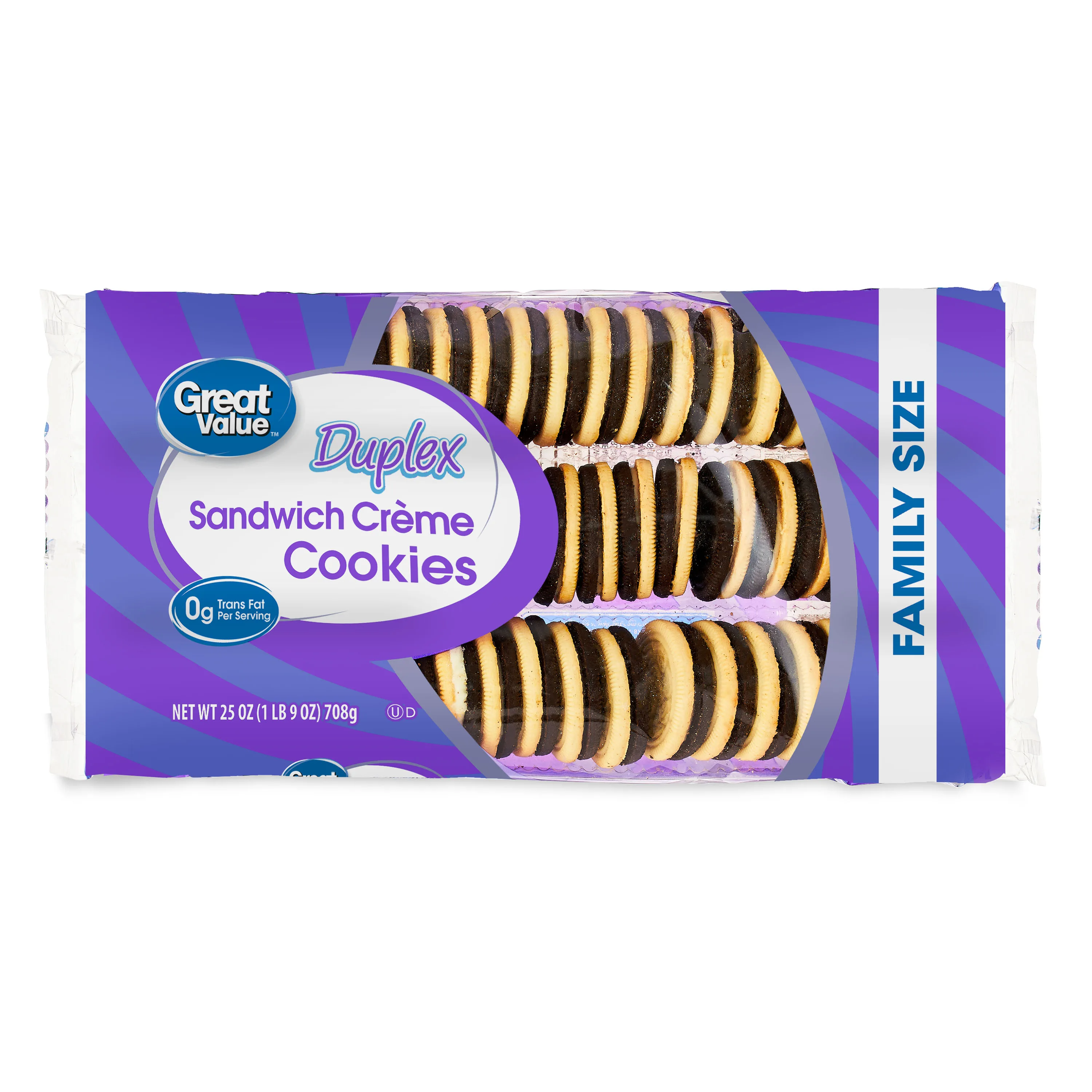 Great Value Duplex Sandwich CrÃ¨me Cookies, 25 oz
