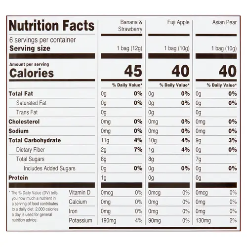 Great Value Freeze Dried Fruit Crisps, Variety Pack, 6 Count, 2.26 oz. thumbnail 4