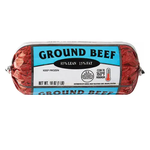 85% Lean/15% Fat Ground Beef, 1lb Roll, Frozen