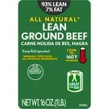 93% Lean / 7% Fat Lean Ground Beef, 1 lb Tray, Fresh, All Natural* thumbnail 4