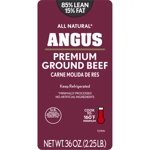 85% Lean / 15% Fat Angus Premium Ground Beef, 2.25 lb Tray, Fresh, All Natural* thumbnail 4