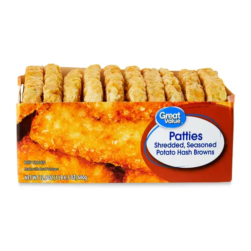 Great Value Hashbrown Patties, 22oz