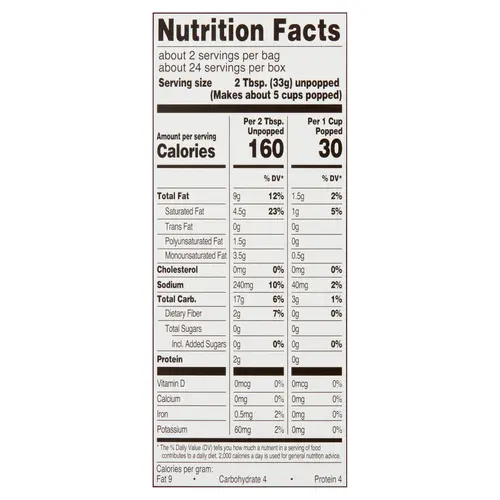 Great Value Butter Flavored Microwave Popcorn, 12 count, 2.4 oz Bags thumbnail 3