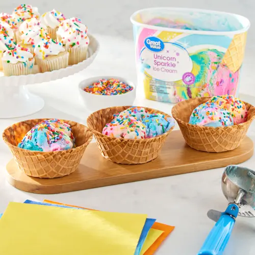 Great Value Unicorn Sparkle Ice Cream, 48 fl oz thumbnail 2