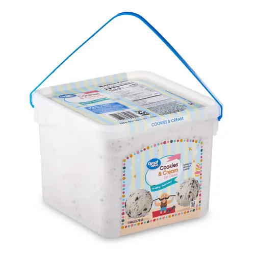 Great Value Cookies & Cream Ice Cream, 128 fl oz