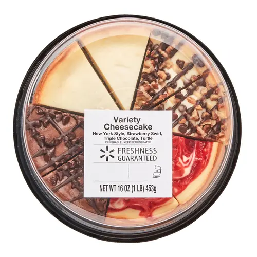 Freshness Guaranteed Variety Cheesecake, 16 oz, 8 Count (Refrigerated/Regular)