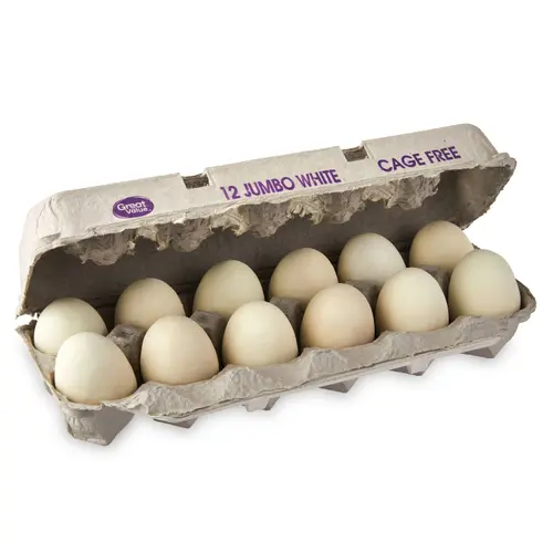 Great Value Cage-Free White Jumbo Eggs, 12 Count thumbnail 3