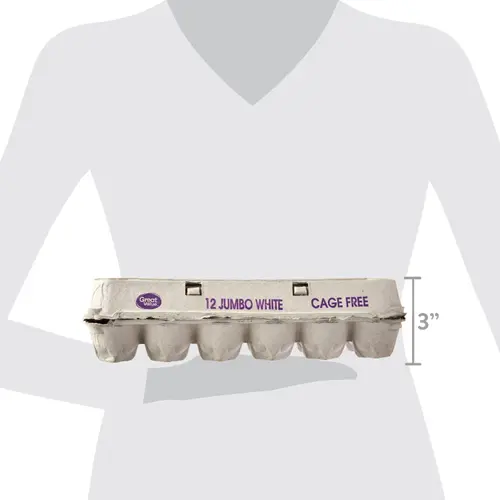 Great Value Cage-Free White Jumbo Eggs, 12 Count thumbnail 4