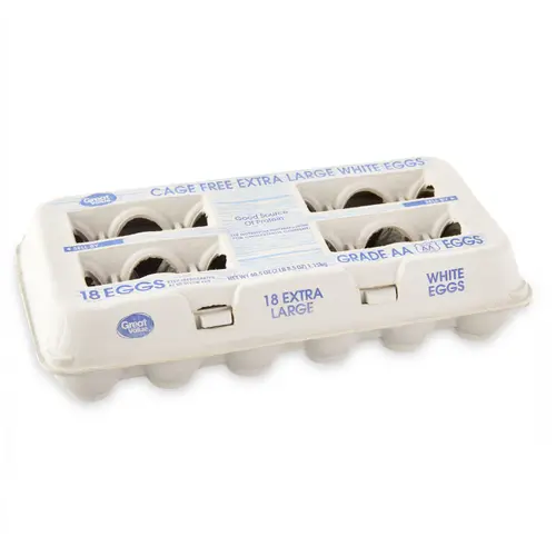 Great Value Cage-Free Grade AA Extra Large White Eggs, 18 Count