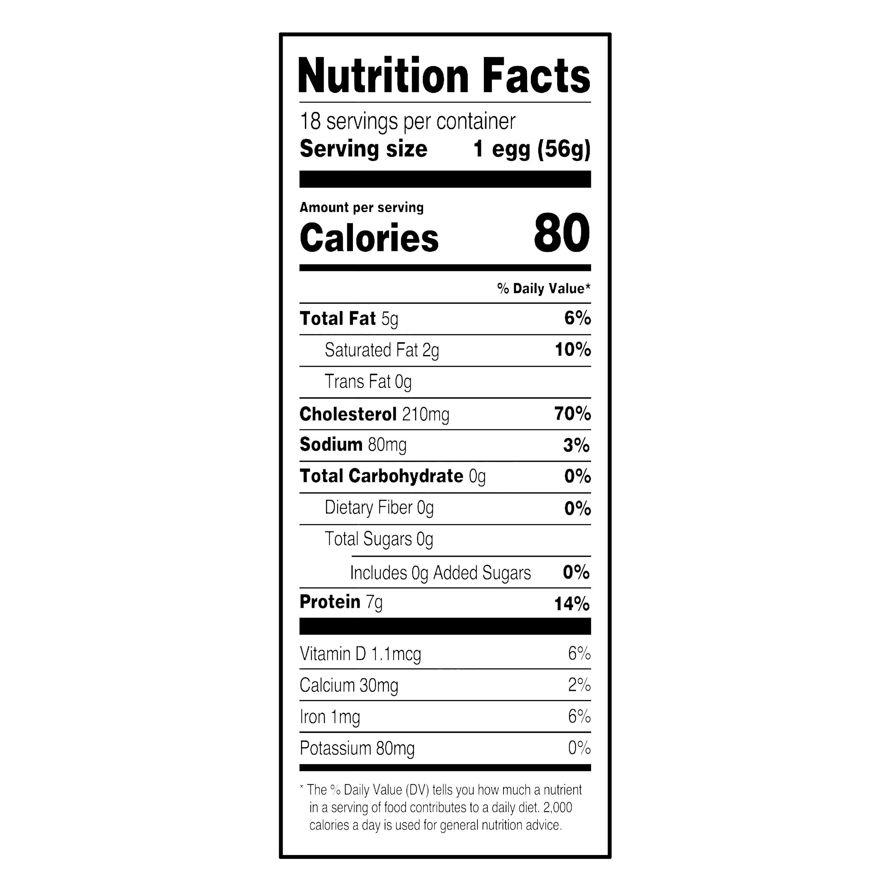 Great Value Cage-Free Grade AA Extra Large White Eggs, 18 Count thumbnail 2