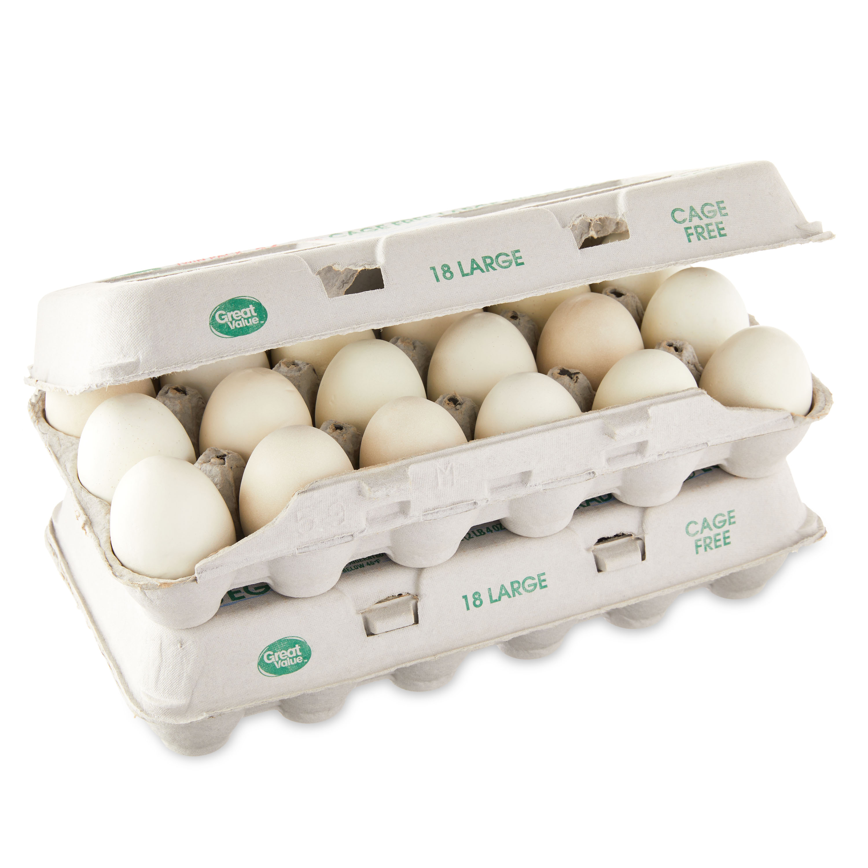 Great Value Cage-Free Grade AA Large White Eggs, 36 Count thumbnail 4