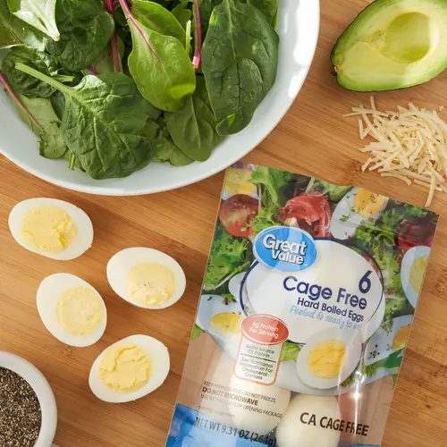 Great Value Cage-Free Hard Boiled Eggs, 9.31 oz, 6 Count thumbnail 2