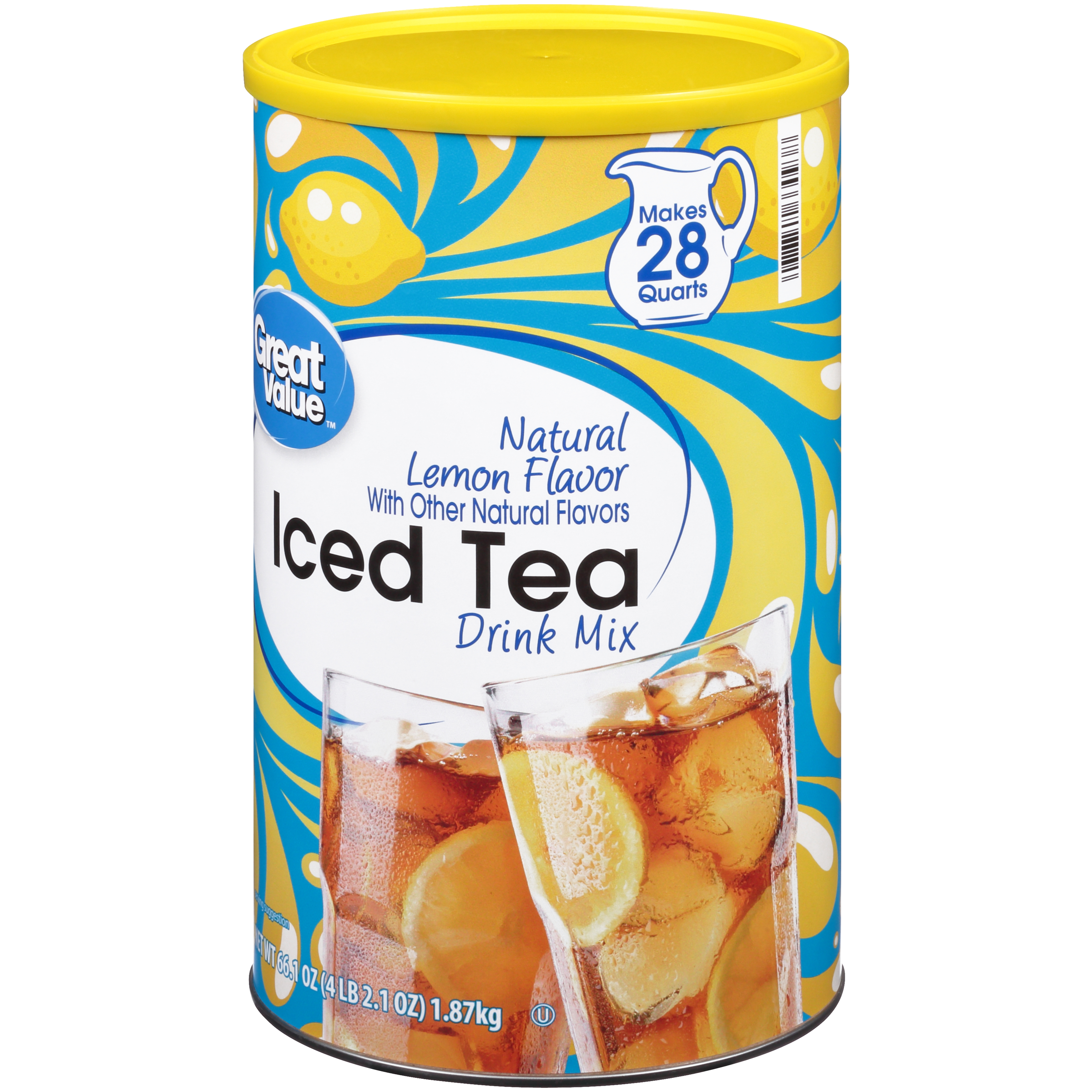 Great Value Natural Lemon Flavor Iced Tea Drink Mix, 66.1 oz thumbnail 4