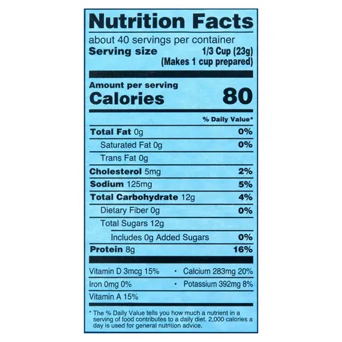 Great Value Instant Nonfat Dry Milk, 3.2 oz Pouches (10 Count), Makes 10 Quarts Total, 40 Servings per Container thumbnail 4