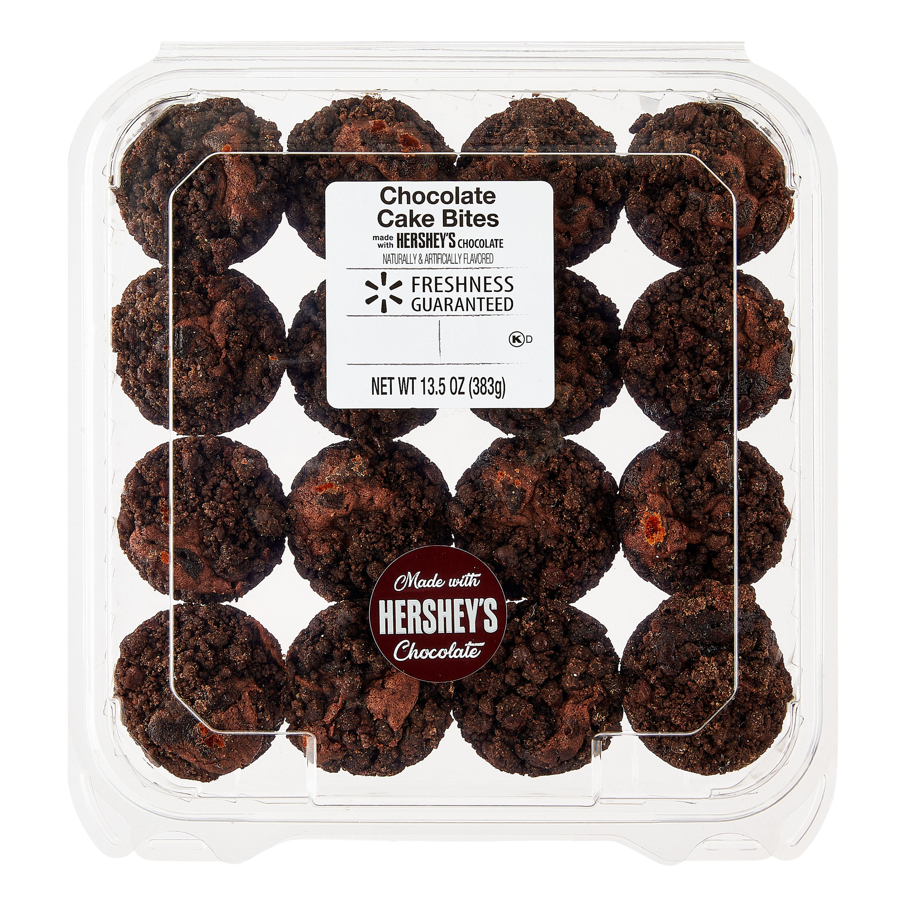 Freshness Guaranteed Chocolate Mini Cake Bites, 13.5 oz, 16 Count, Clamshell