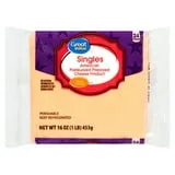 Great Value Singles American Pasteurized Prepared Cheese Product, 16 oz, 24 Count