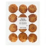 Freshness Guaranteed Mini Banana Nut Muffins, 12 oz Clamshell, 12 Count (Shelf Stable, Ambient)