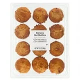 Freshness Guaranteed Mini Banana Nut Muffins, 12 oz Clamshell, 12 Count (Shelf Stable, Ambient)