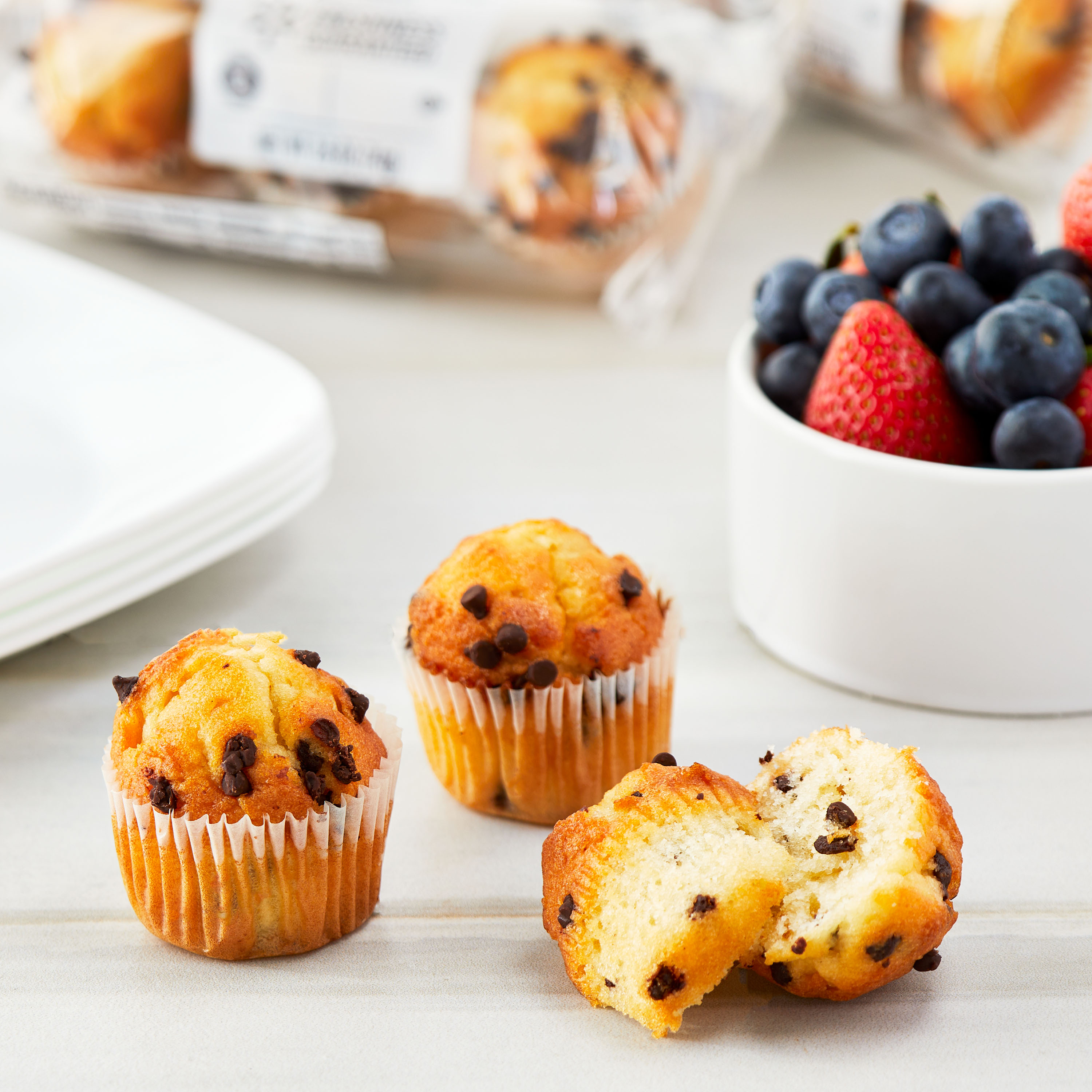 Freshness Guaranteed Mini Chocolate Chip Muffins, 2.6 oz, 3 Count thumbnail 2