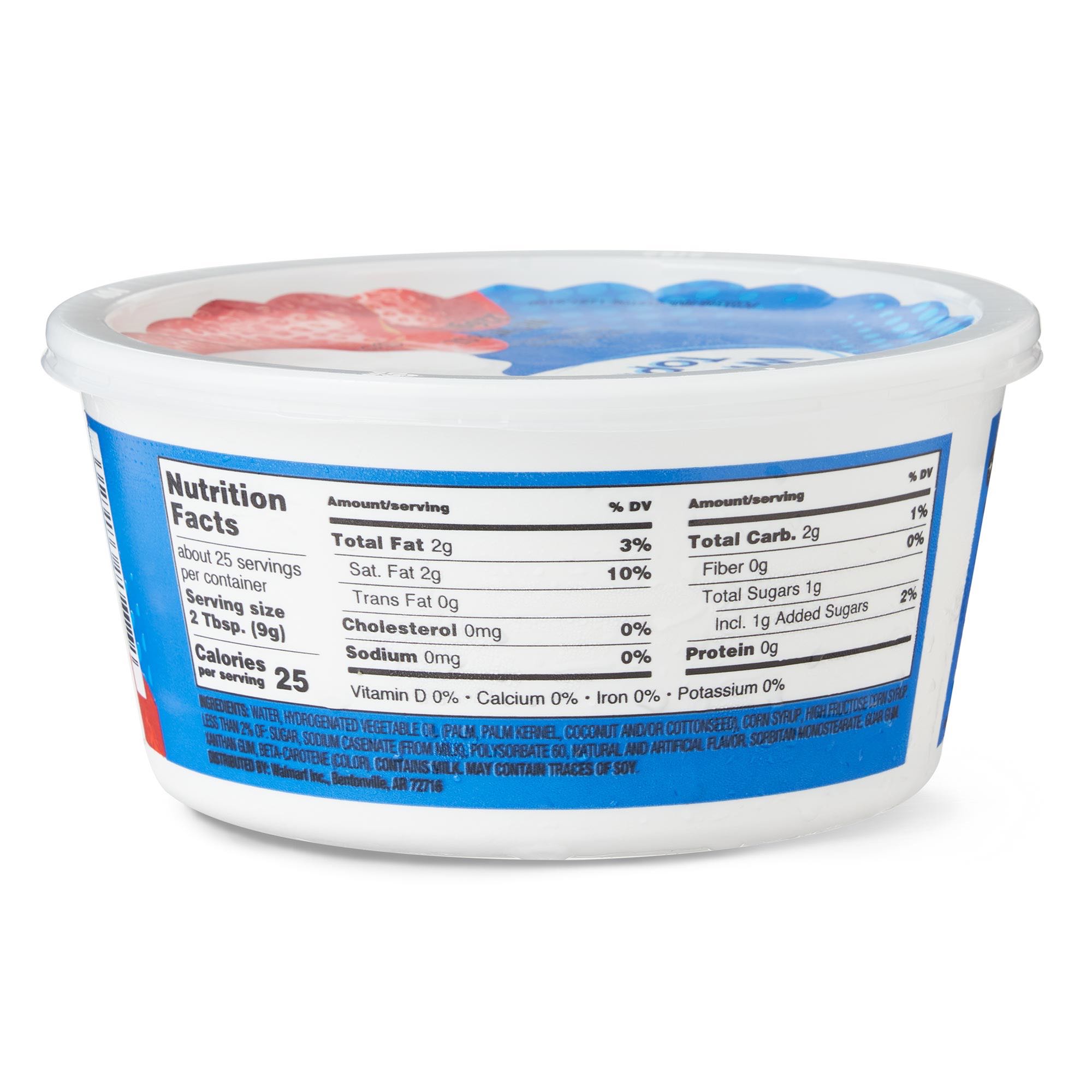 Great Value Frozen Whipped Topping, Sweet White Whipped Cream Topping, Gluten Free, 8 oz Plastic Tub thumbnail 3